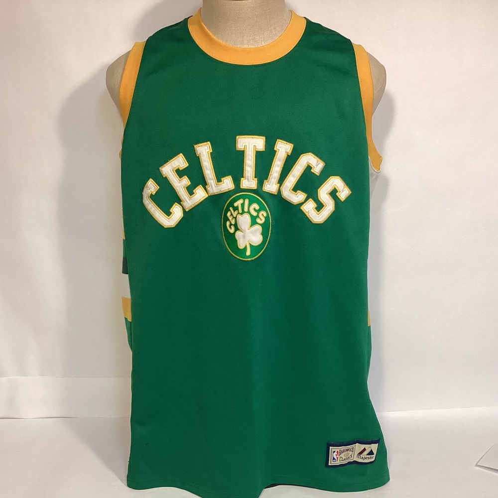Majestic Hardwoods Classics NBA Boston Celtics Vintage Jersey Mens size large
